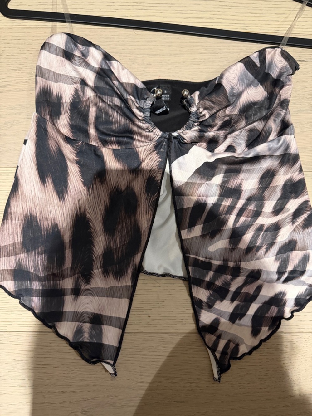Windsor Blush and Black Animal Print Bandeau